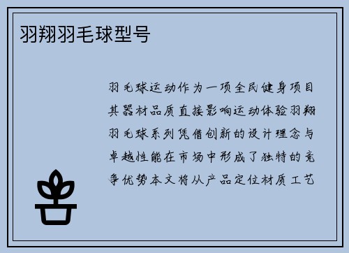羽翔羽毛球型号